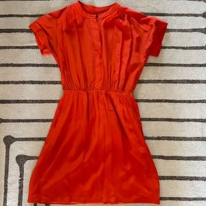 Orange Silk Dress